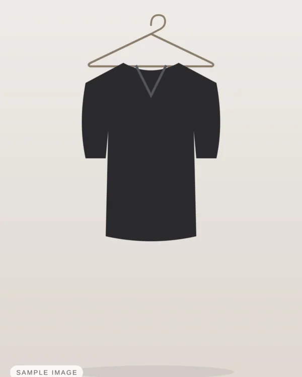 Black Satin Wrap Top